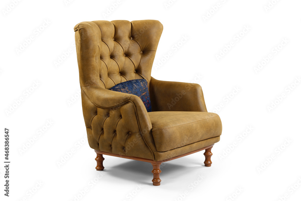 armchair isolated on white background . armchair isolated on white background .