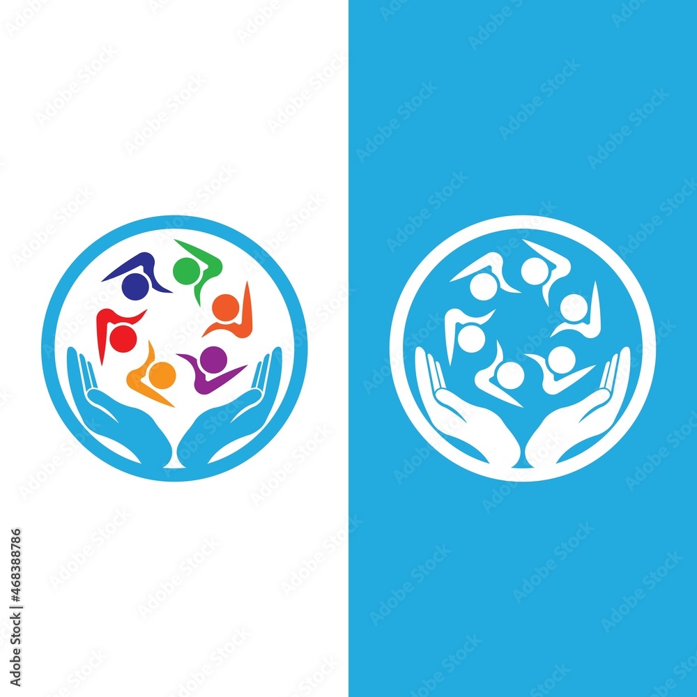 Community, network and social icon Community, network and social icon