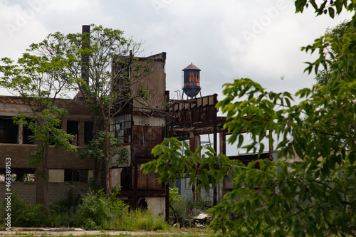 Abandoned Packard Automotive Plant in Detroit, Michigan