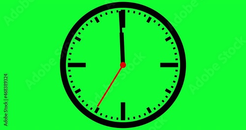 Countdown timer clock on green background for keying and to cut out over your own footage. Cinema movie timer. Opening event countdown graphic. countdown film leader. Countdown clock sepia look