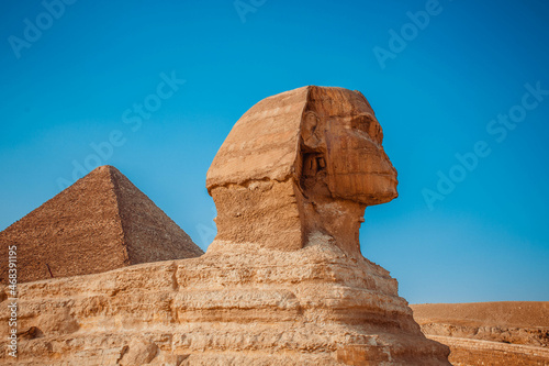 view on the sphinx in cairo  egypt