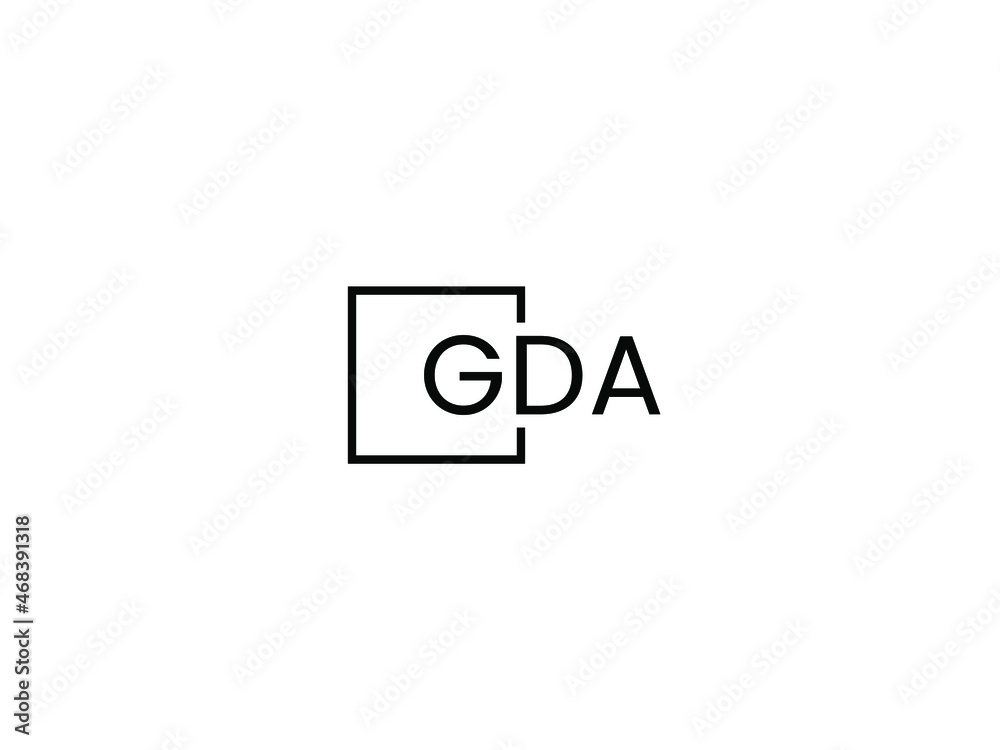 Obraz premium GDA Letter Initial Logo Design Vector Illustration