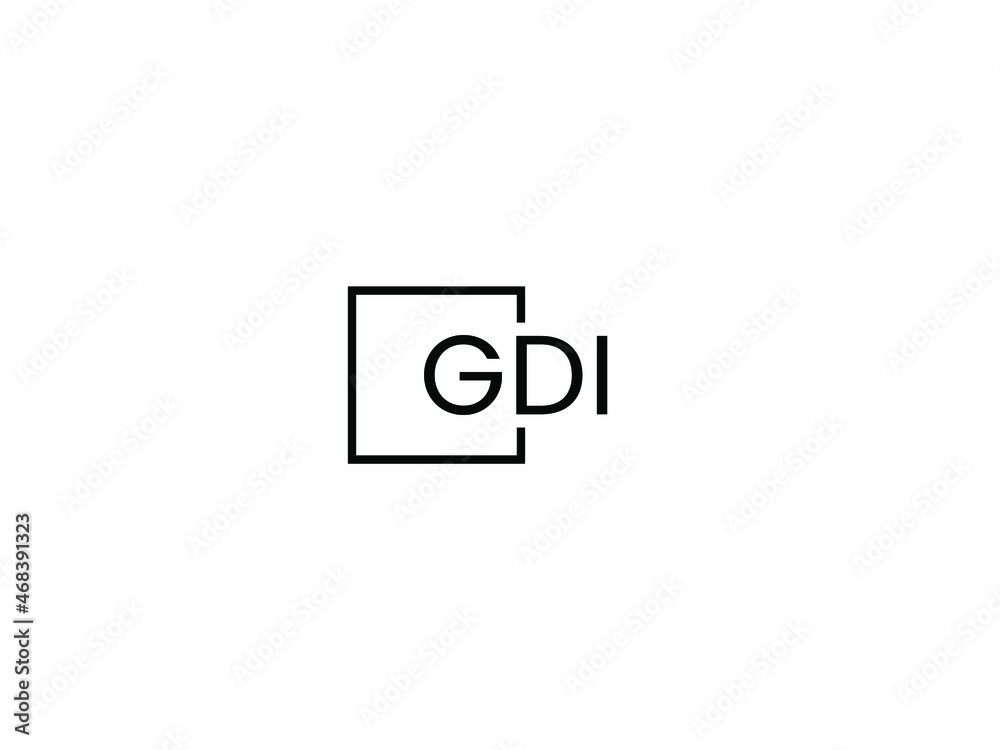 GDI Letter Initial Logo Design Vector Illustration GDI Letter Initial Logo Design Vector Illustration