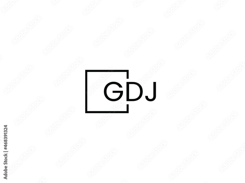 GDJ Letter Initial Logo Design Vector Illustration GDJ Letter Initial Logo Design Vector Illustration