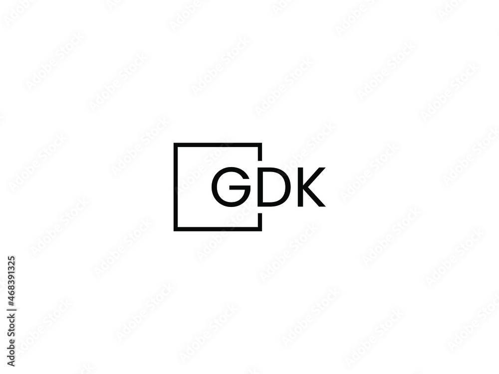 GDK Letter Initial Logo Design Vector Illustration GDK Letter Initial Logo Design Vector Illustration