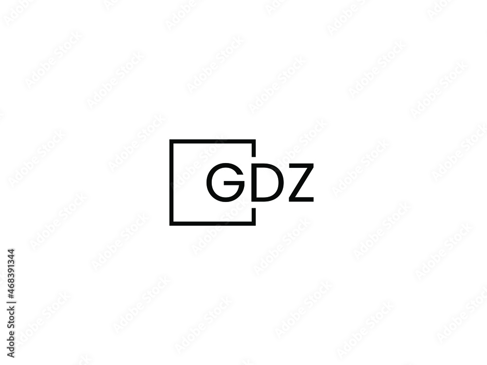 GDZ Letter Initial Logo Design Vector Illustration GDZ Letter Initial Logo Design Vector Illustration