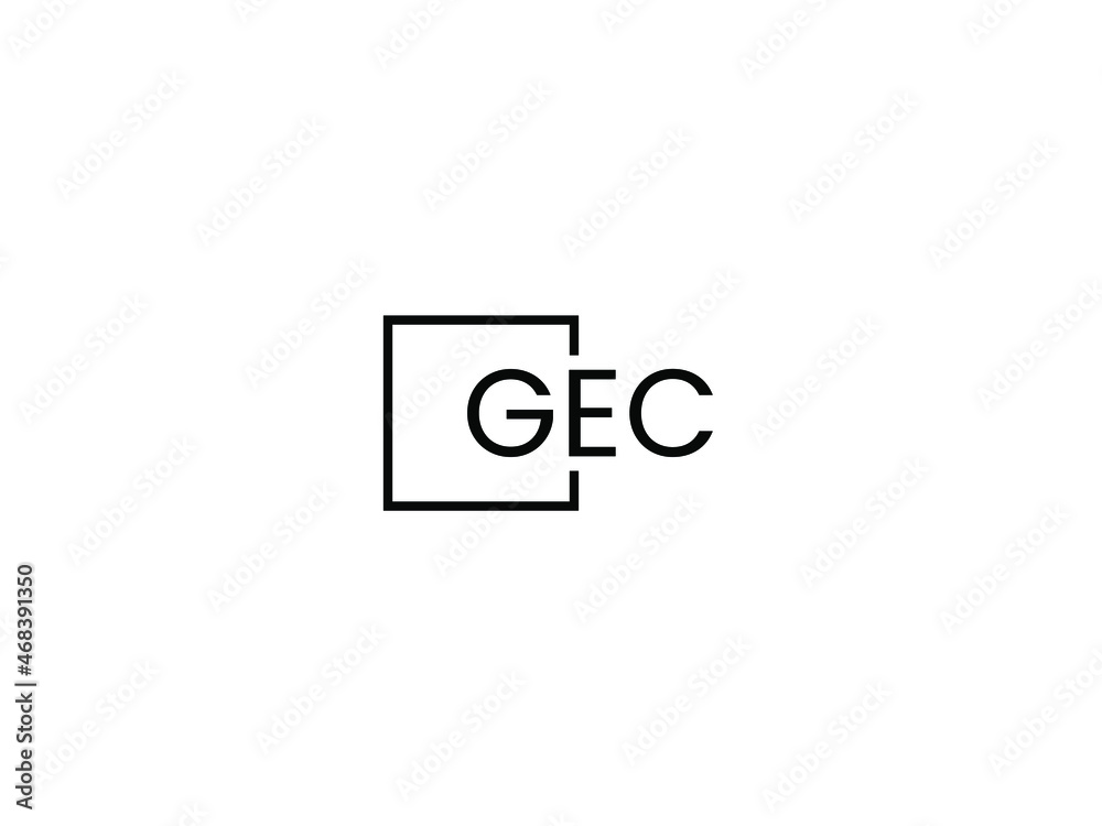 Obraz premium GEC Letter Initial Logo Design Vector Illustration