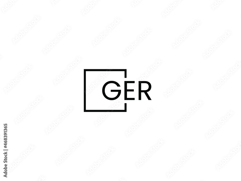 Obraz premium GER Letter Initial Logo Design Vector Illustration