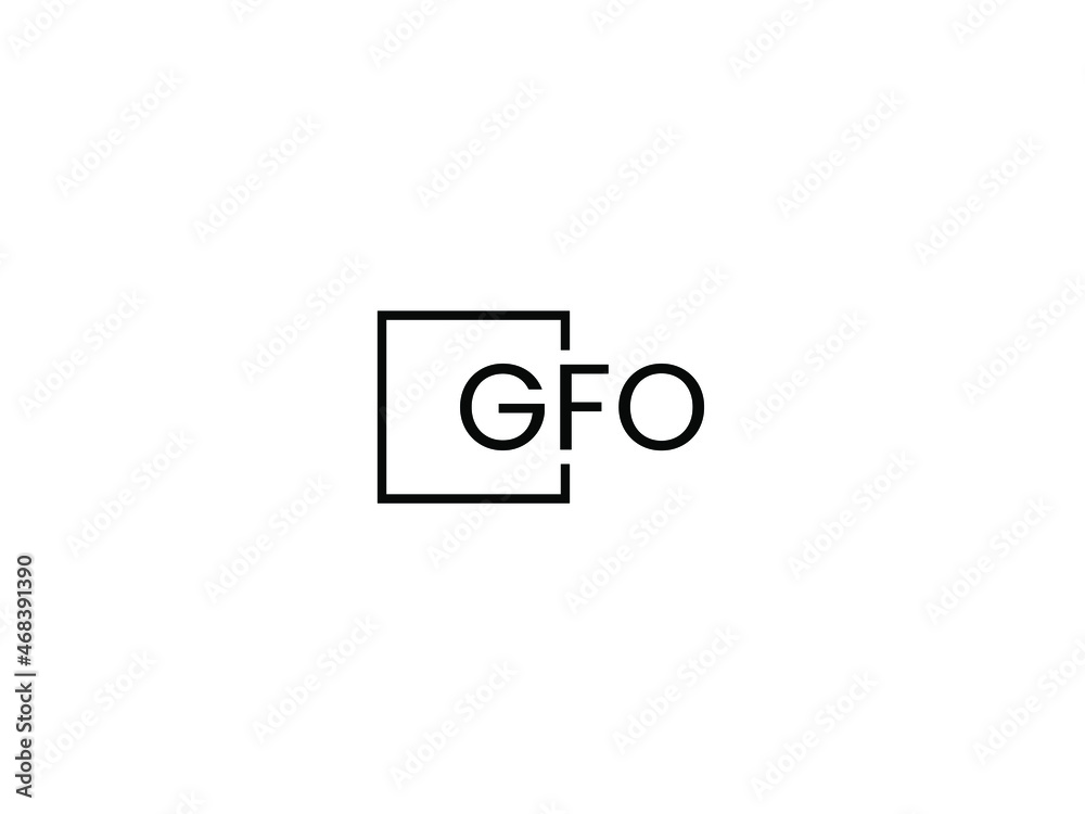 GFO Letter Initial Logo Design Vector Illustration GFO Letter Initial Logo Design Vector Illustration
