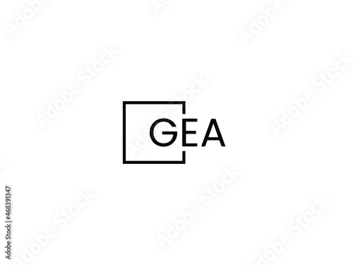 GEA Letter Initial Logo Design Vector Illustration