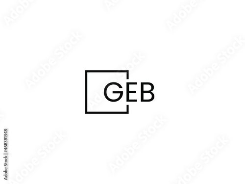 GEB Letter Initial Logo Design Vector Illustration