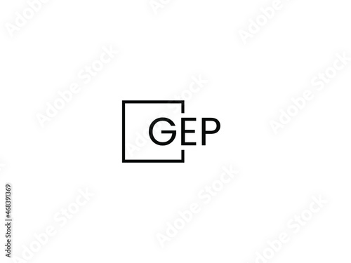 GEP Letter Initial Logo Design Vector Illustration