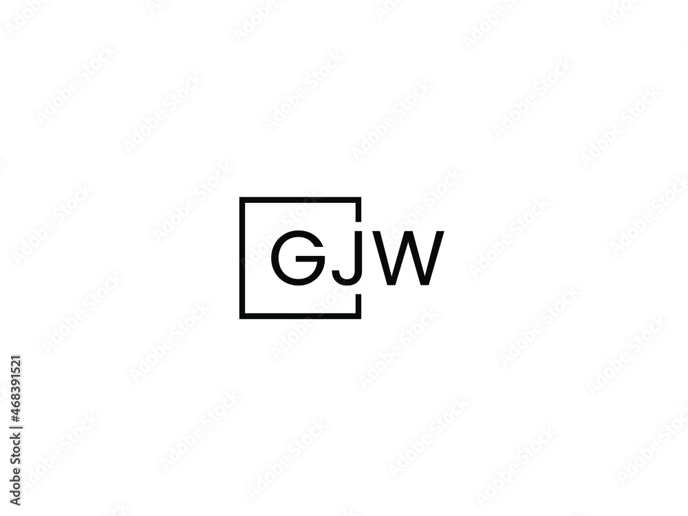 GJW Letter Initial Logo Design Vector Illustration GJW Letter Initial Logo Design Vector Illustration