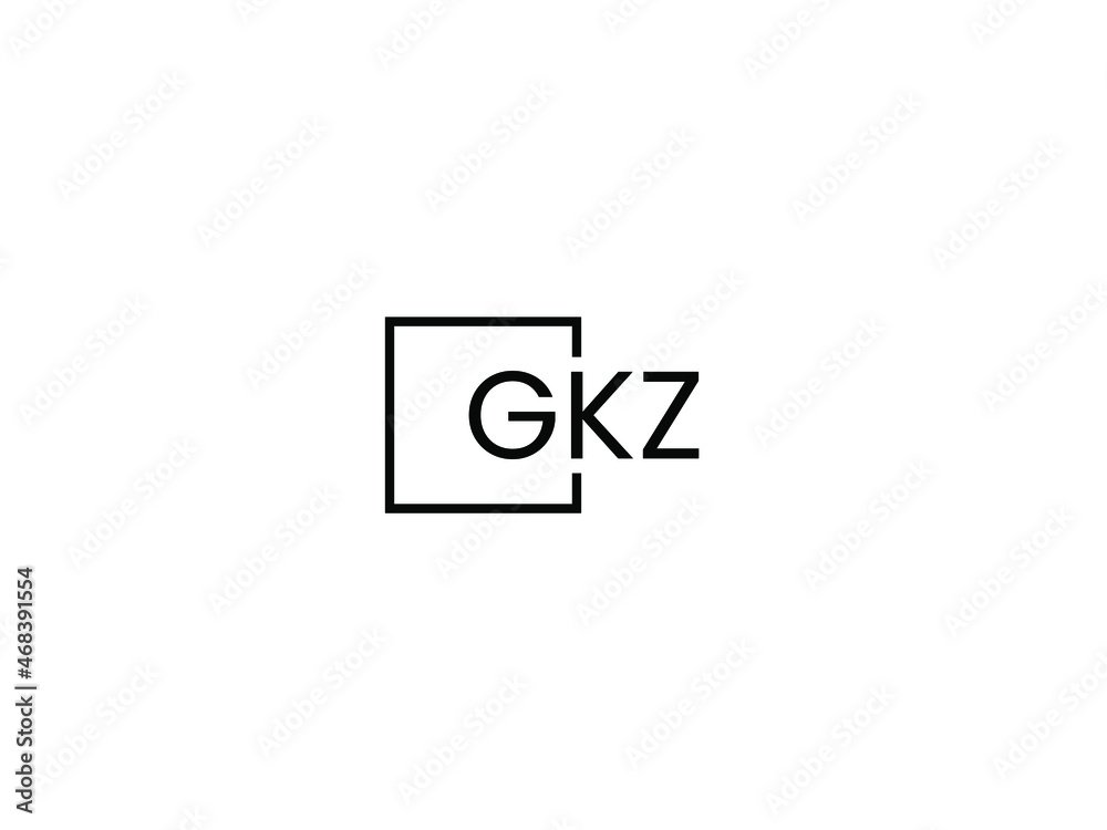 Fototapeta premium GKZ Letter Initial Logo Design Vector Illustration