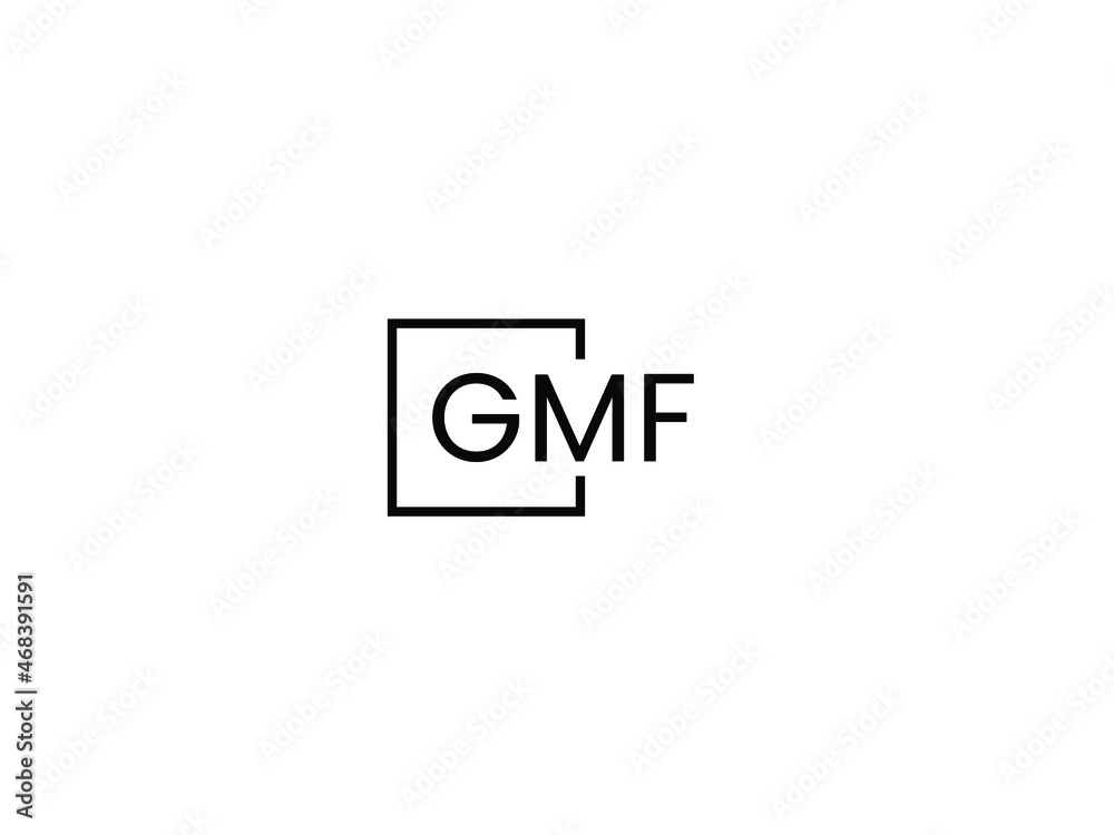 GMF Letter Initial Logo Design Vector Illustration GMF Letter Initial Logo Design Vector Illustration