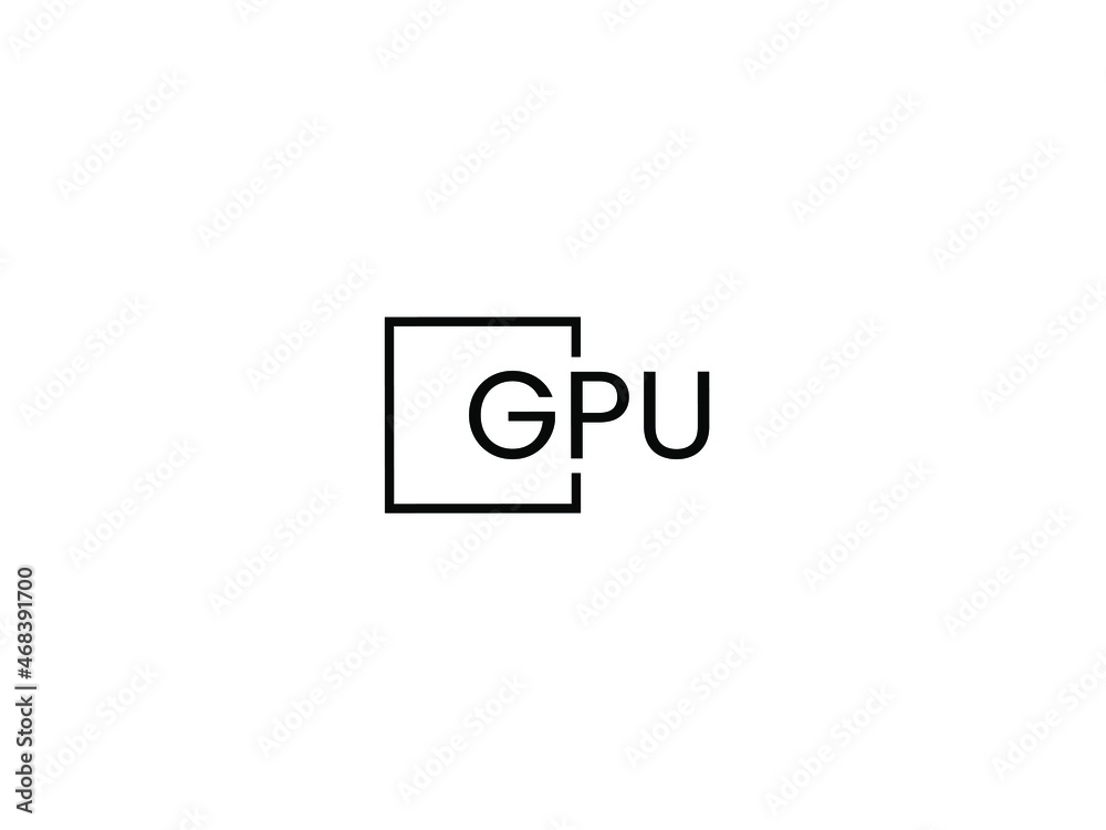 GPU Letter Initial Logo Design Vector Illustration GPU Letter Initial Logo Design Vector Illustration