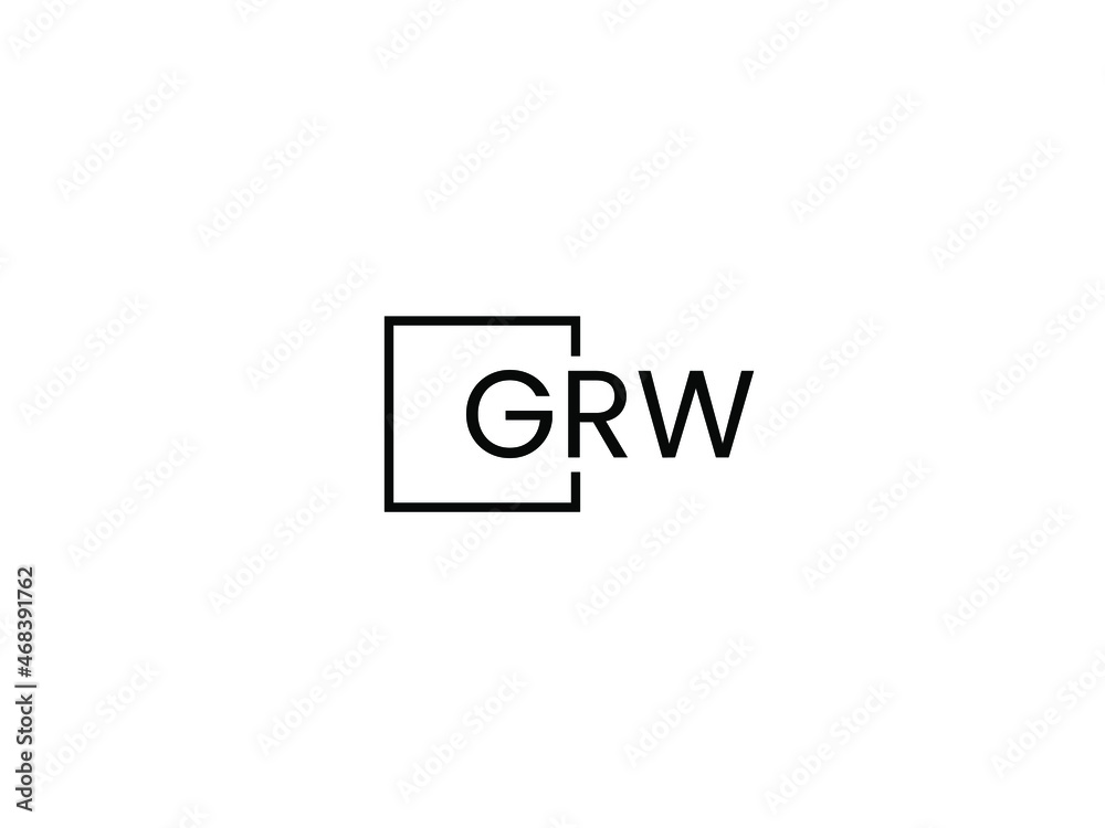 GRW Letter Initial Logo Design Vector Illustration