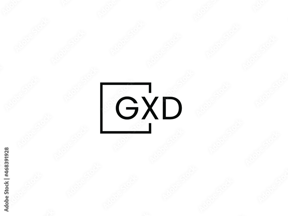 GXD Letter Initial Logo Design Vector Illustration GXD Letter Initial Logo Design Vector Illustration