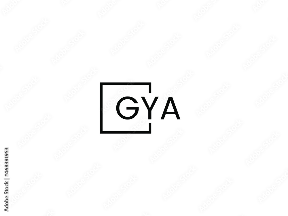 GYA Letter Initial Logo Design Vector Illustration GYA Letter Initial Logo Design Vector Illustration