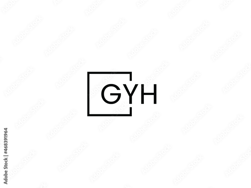 GYH Letter Initial Logo Design Vector Illustration GYH Letter Initial Logo Design Vector Illustration