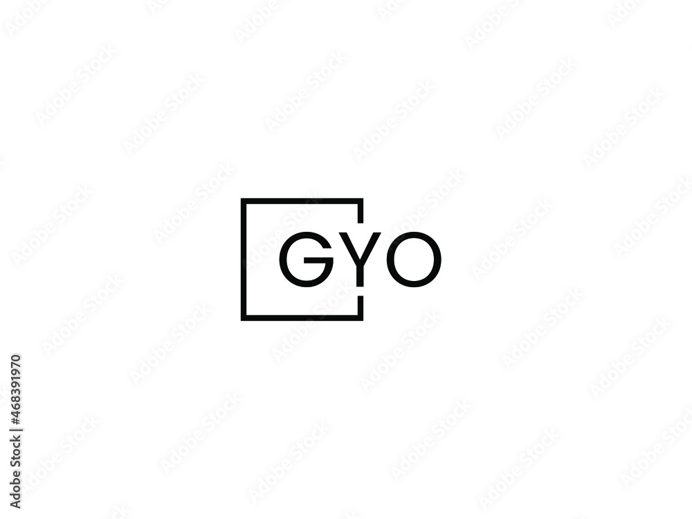 GYO Letter Initial Logo Design Vector Illustration GYO Letter Initial Logo Design Vector Illustration
