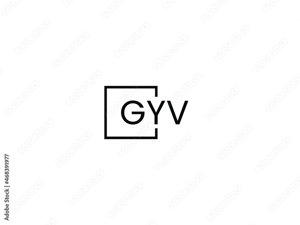 Fototapeta premium GYV Letter Initial Logo Design Vector Illustration