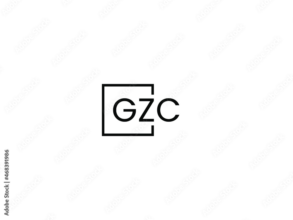 GZC Letter Initial Logo Design Vector Illustration GZC Letter Initial Logo Design Vector Illustration
