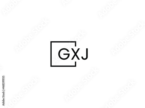GXJ Letter Initial Logo Design Vector Illustration