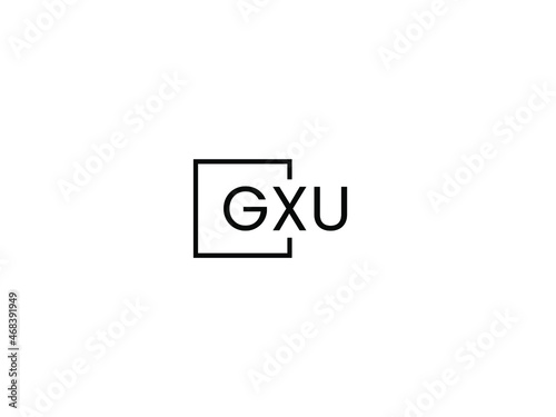 GXU Letter Initial Logo Design Vector Illustration