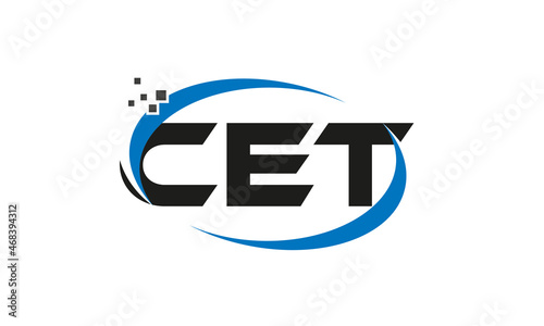 dots or points letter CET technology logo designs concept vector Template Element