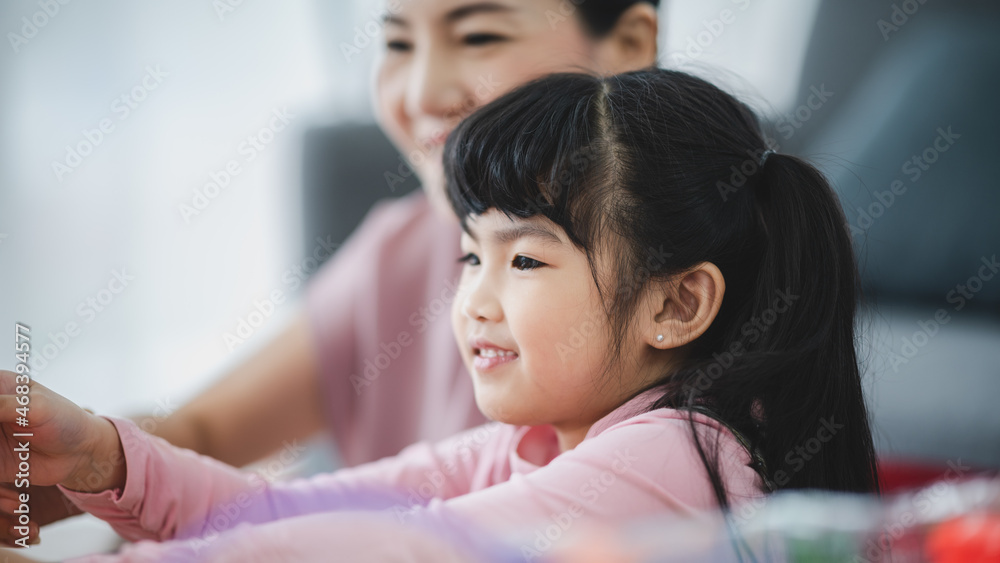 child person family with dad and mom, daughter girl education at home with mother together child person family with dad and mom, daughter girl education at home with mother together