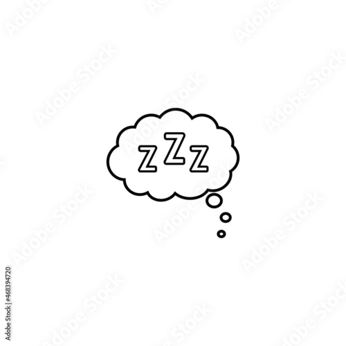 set of Zzz sleep icon Vector illustration. On white background. EPS 10
