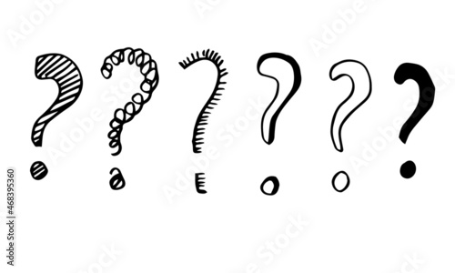 Image of question mark icon on white background.