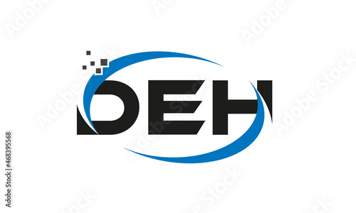 dots or points letter DEH technology logo designs concept vector Template Element photo