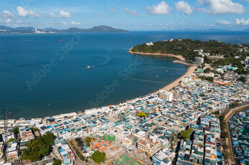 Aerial view of Cheung Chau island in Hong Kong