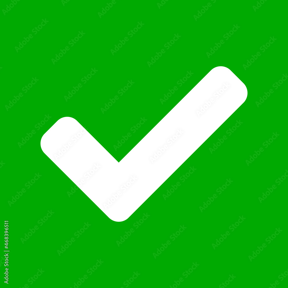 Green Checkmark Tick Sign Approve or Confirm or Success Icon. Vector Image. Green Checkmark Tick Sign Approve or Confirm or Success Icon. Vector Image.