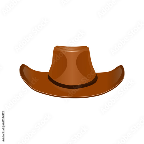 Hat vector icon. Vector illustration of cartoon cowboy hat. Western style