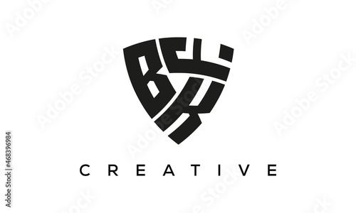 BKF letters logo, security Shield logo vector 