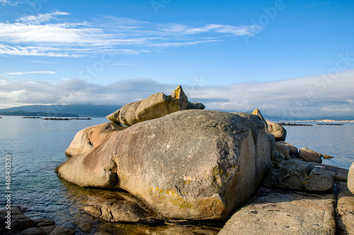 Faro Punta Cabalo, Illa de Aurosa, Rías Bajas, Pontevedra, Galicia, España photo