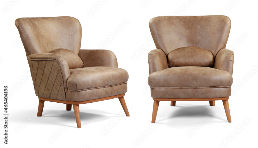 armchair different angles isolated on a white background . armchair different angles isolated on a white background .