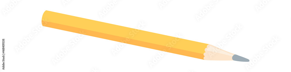 Cartoon wooden pencil. Sharpened school graphite for papers, Stationery vector illustration Cartoon wooden pencil. Sharpened school graphite for papers, Stationery vector illustration