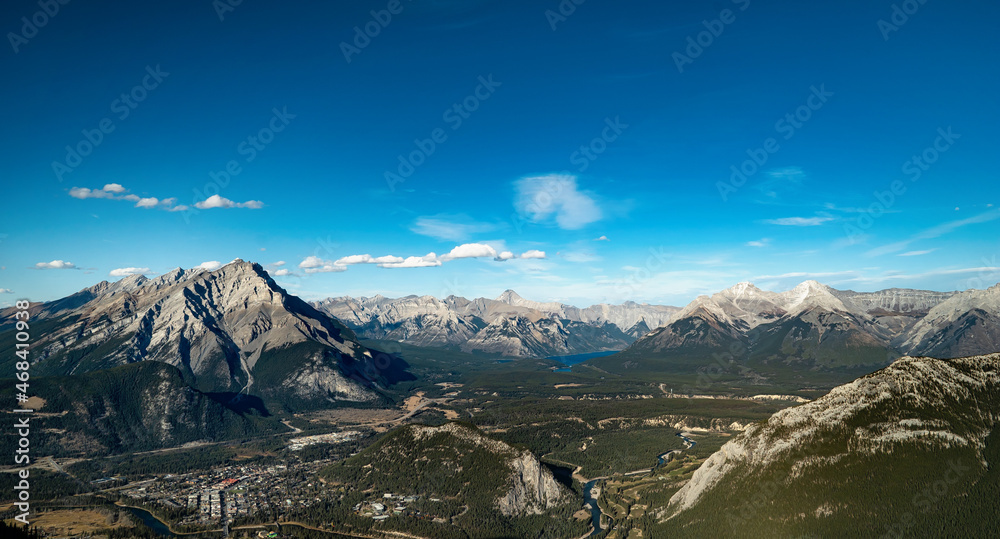 Panoramic view from the top of the Rocky Mountains