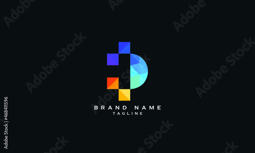 HD, DH, Abstract initial monogram letter alphabet logo design