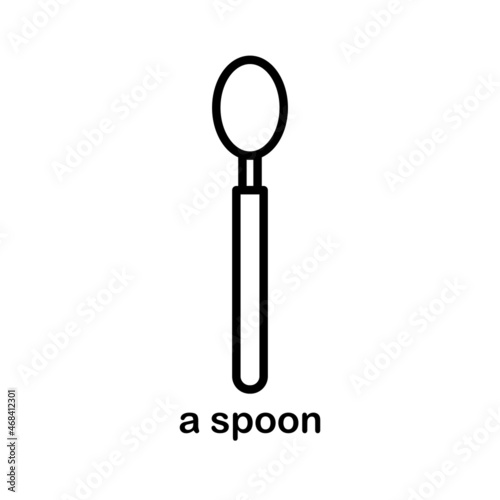 Spoon icon and logo, cutlery and kitchen utensils concept.