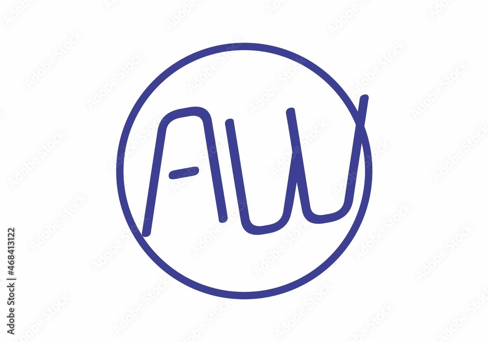 AW initial letter in color AW initial letter in color