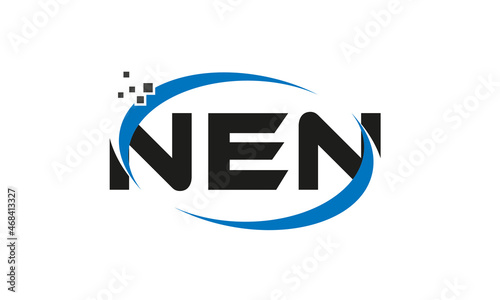 dots or points letter NEN technology logo designs concept vector Template Element photo