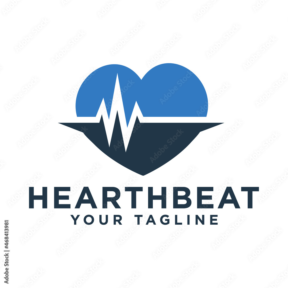 Hearth Beat Logo Vector Design Template. Hearth Beat Logo Vector Design Template.