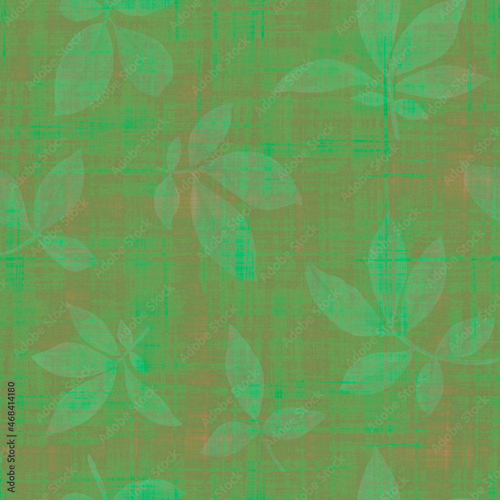 Abstract botanical pattern from leaves. Seamless pattern for fabric, wallpaper, wrapping paper design, scrapbooking. Background from leaves on an abstract background.