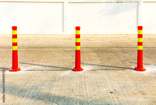 line of traffic cone in Street.