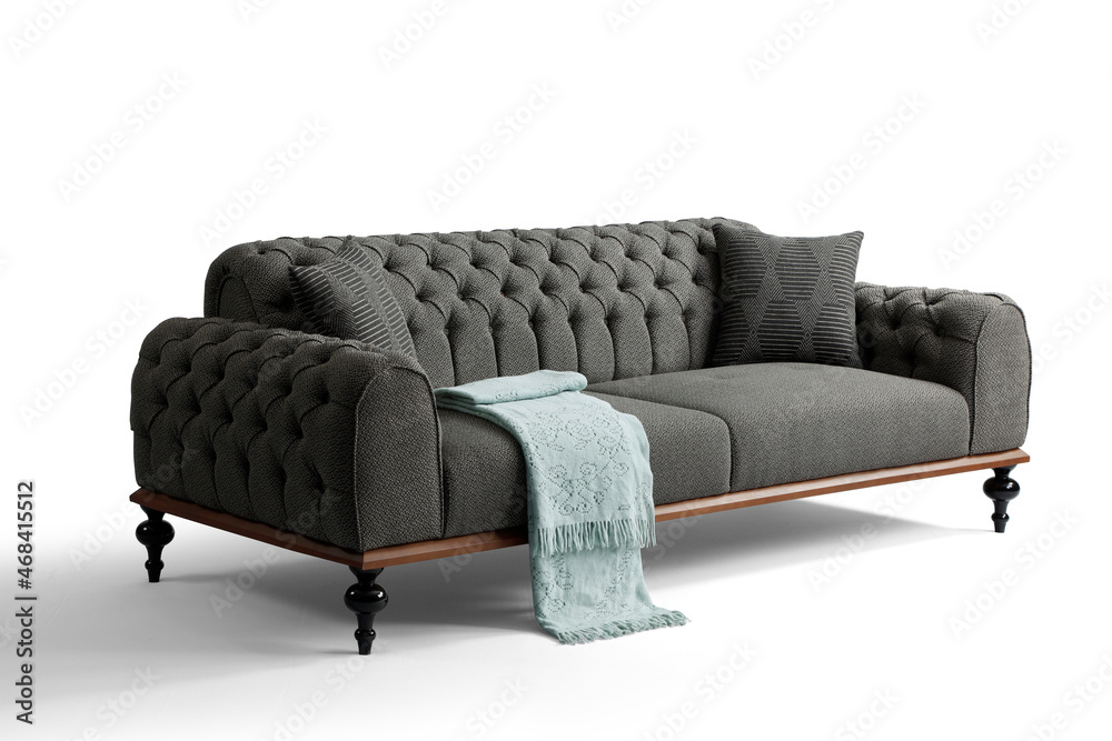 Obraz premium Modern sofa isolated on white background . corner view